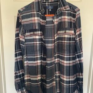 Plaid Button-Up Shirt